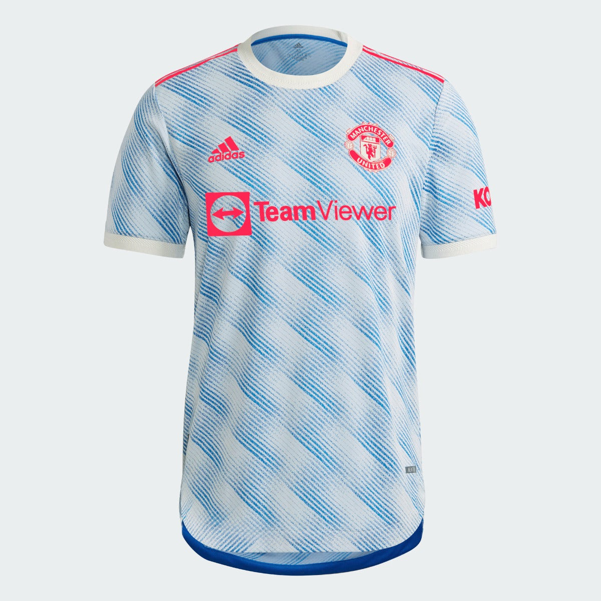 Adidas 2021-22 Manchester United Away Authentic Jersey - White-Royal (Front)