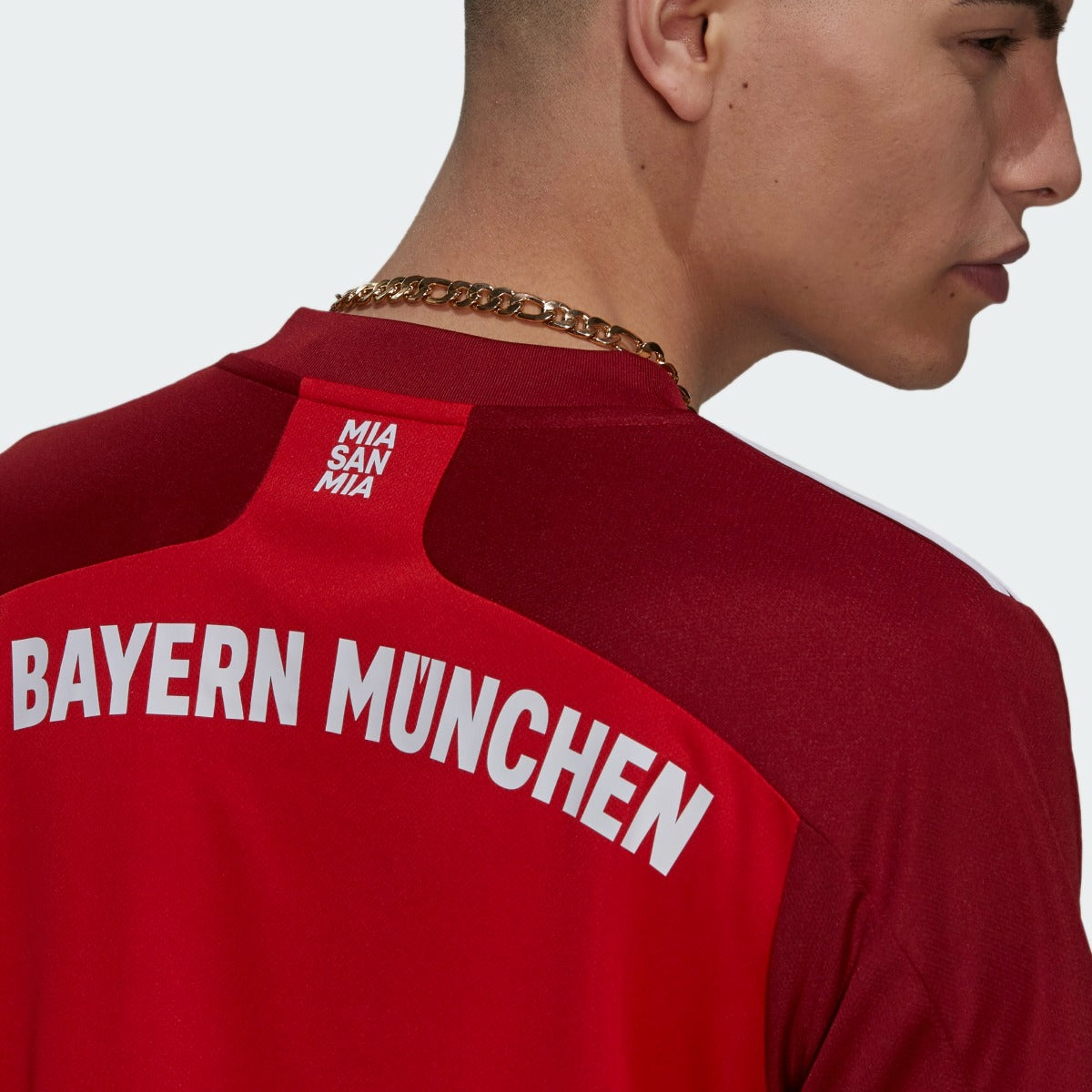 Adidas 2021-22 Bayern Munich Home Jersey - True Red (Detail 2)