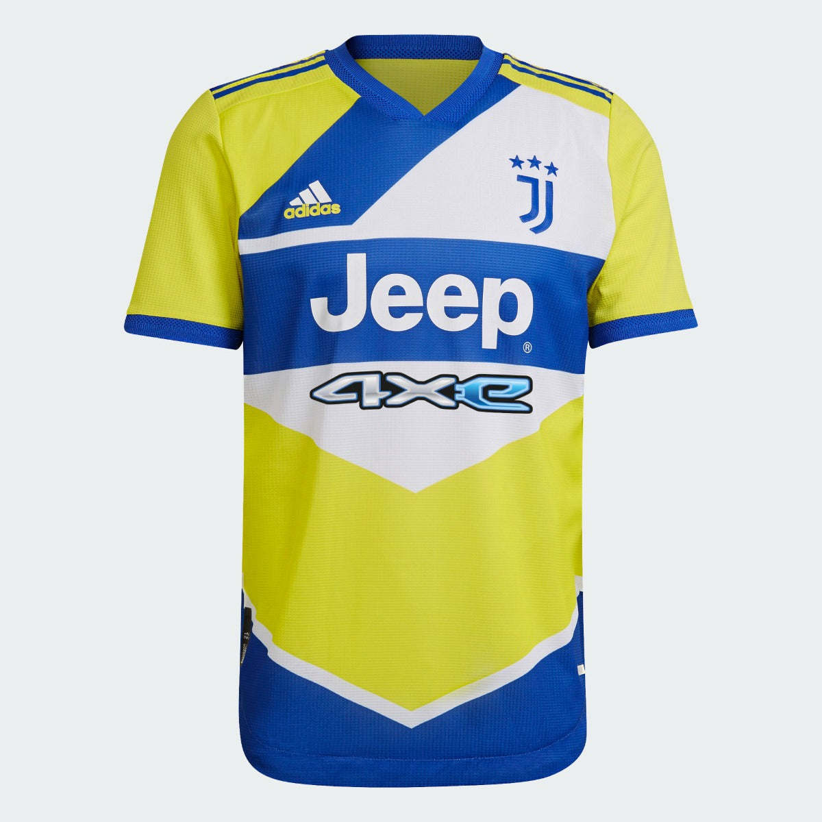 Adidas 2021-22 Juventus Authentic Third Jersey - Yellow-Royal-White (Front)