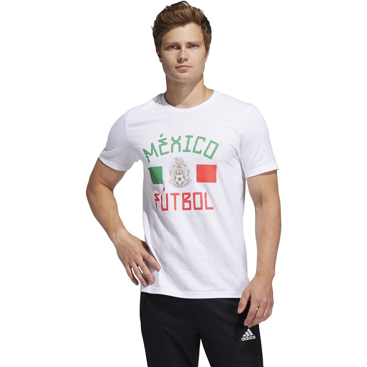 Adidas 2021-22 Mexico Amplifier SS Tee - White-Green (Front)