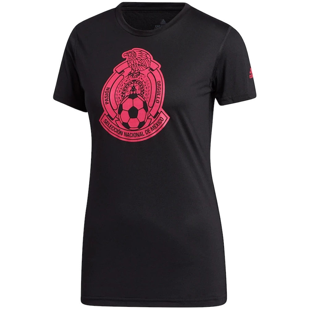 adidas 2020-21 Mexico Women Creator SS Tee - Black-Pink (Front)