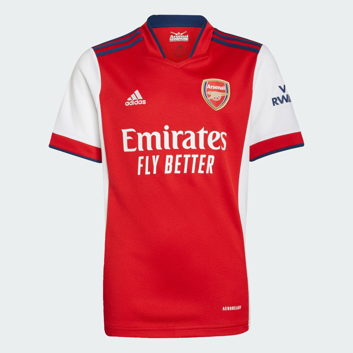 Adidas 2021-22 Arsenal Youth Home Jersey - Scarlet-White