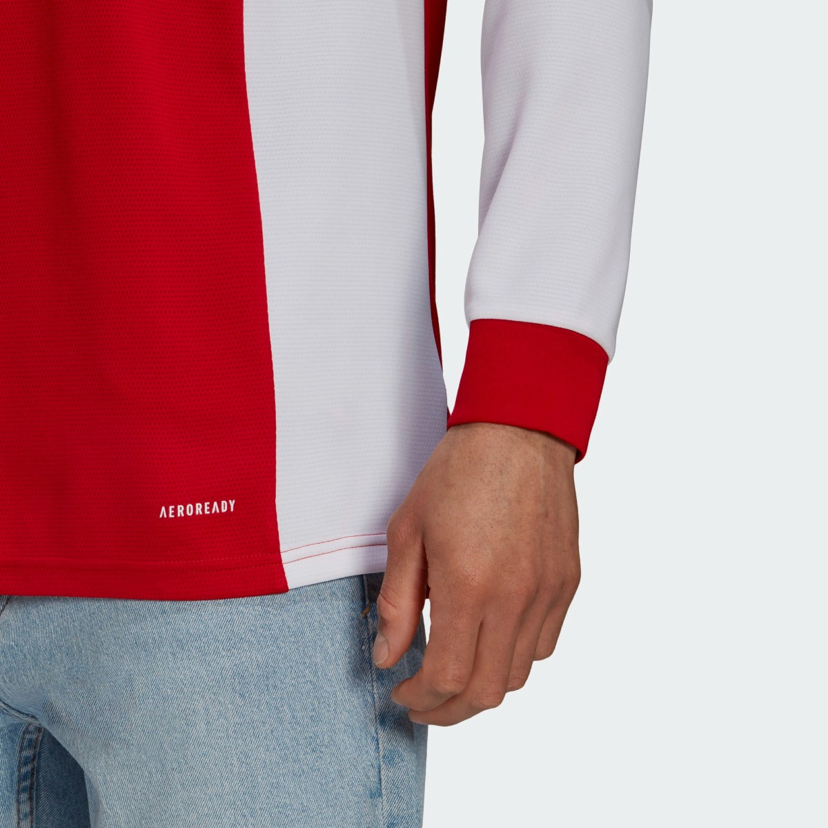 Adidas 2021-22 Arsenal Home Long-Sleeve Jersey - Scarlet-White (Detail 2)