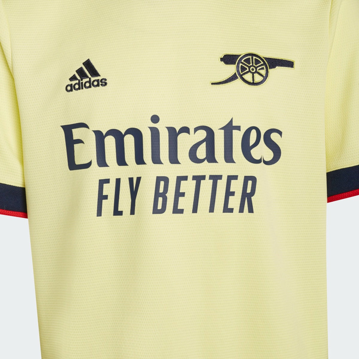 Adidas 2021-22 Arsenal Youth Away Jersey - Pearl Citrine (Detail 1)
