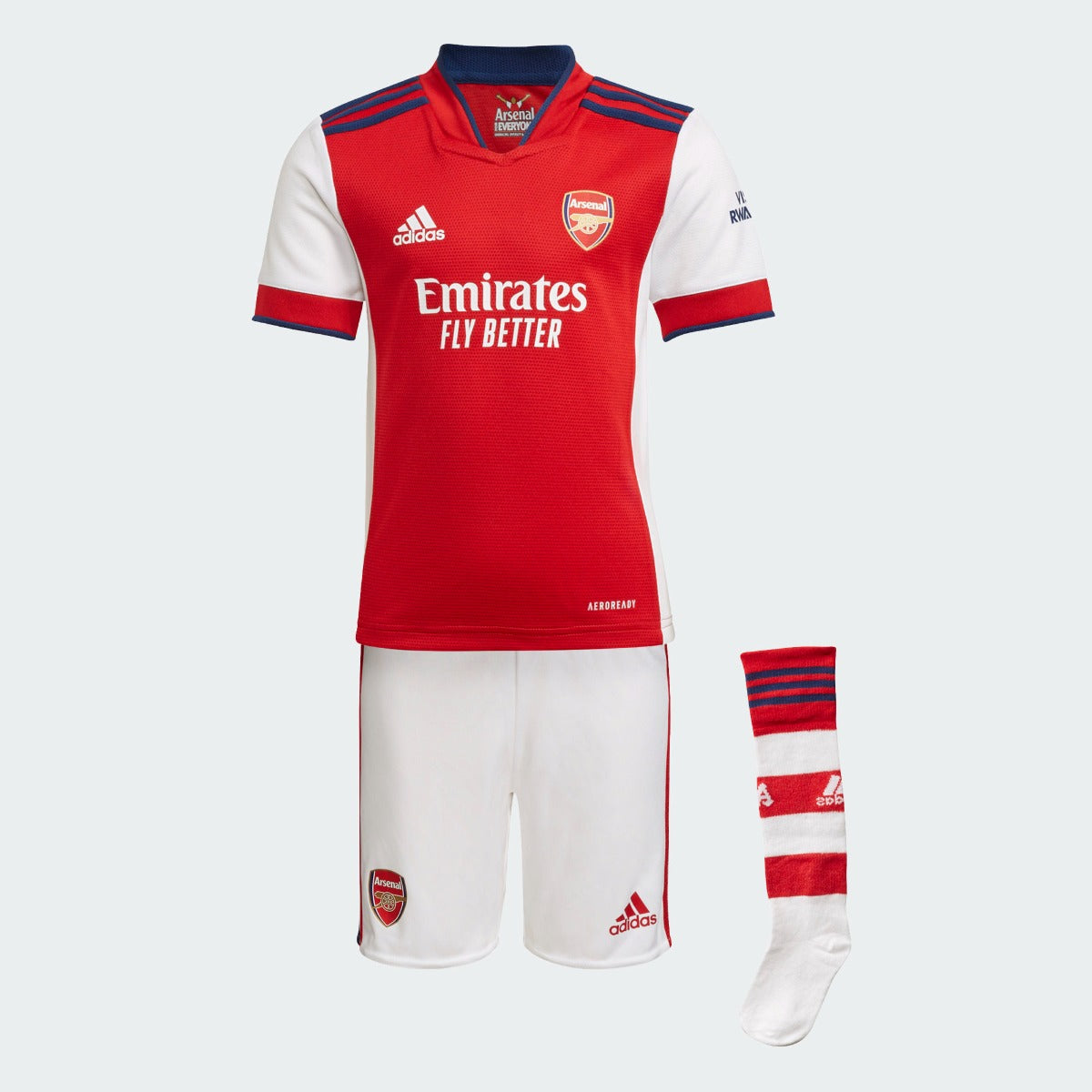 Adidas 2021-22 Arsenal Youth Home Kit - Scarlet-White (Main)