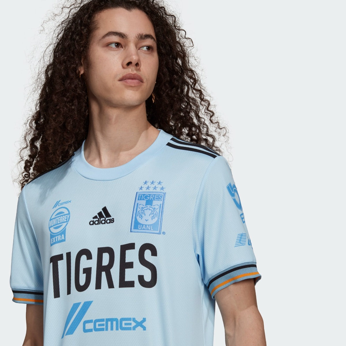 Adidas 2021-22 Tigres Away Jersey - Glow Blue (Detail 1)