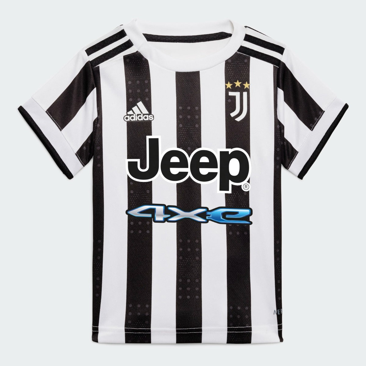 Adidas 2021-22 Juventus Home Baby Set - White-Black (Jersey - Front)