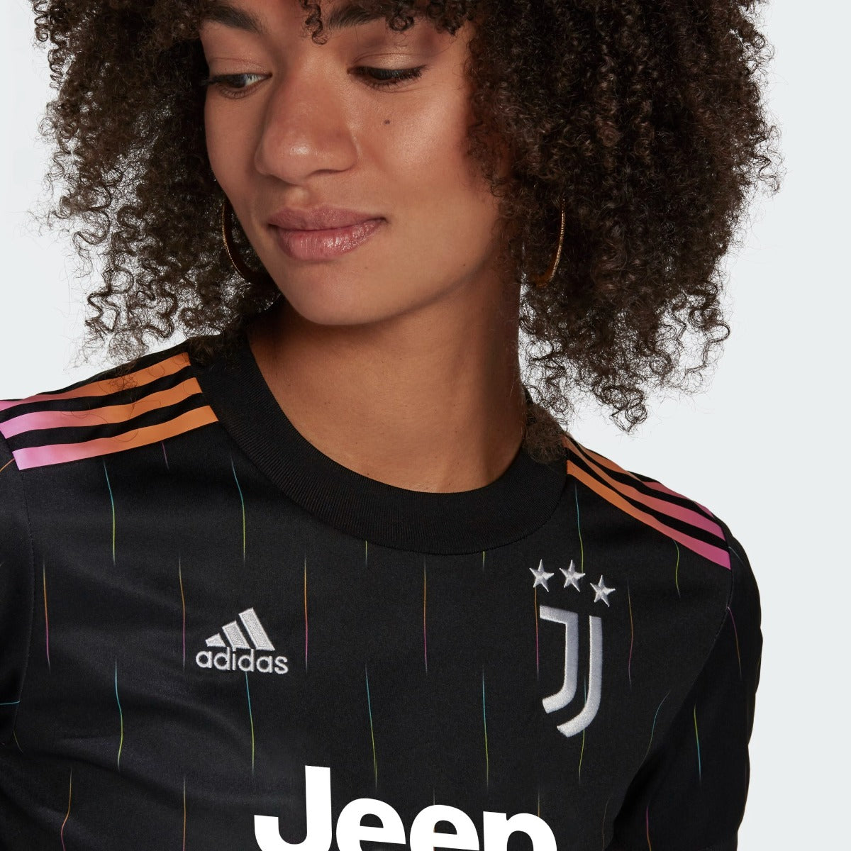 Adidas 2021-22 Juventus Women Away Jersey - Black (Detail 1)