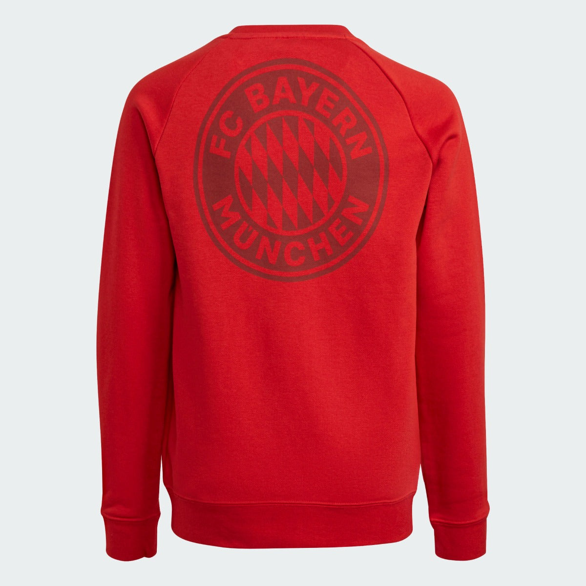 Adidas 2021-22 Bayern Munich Youth Crew Sweatshirt - Red (Back)