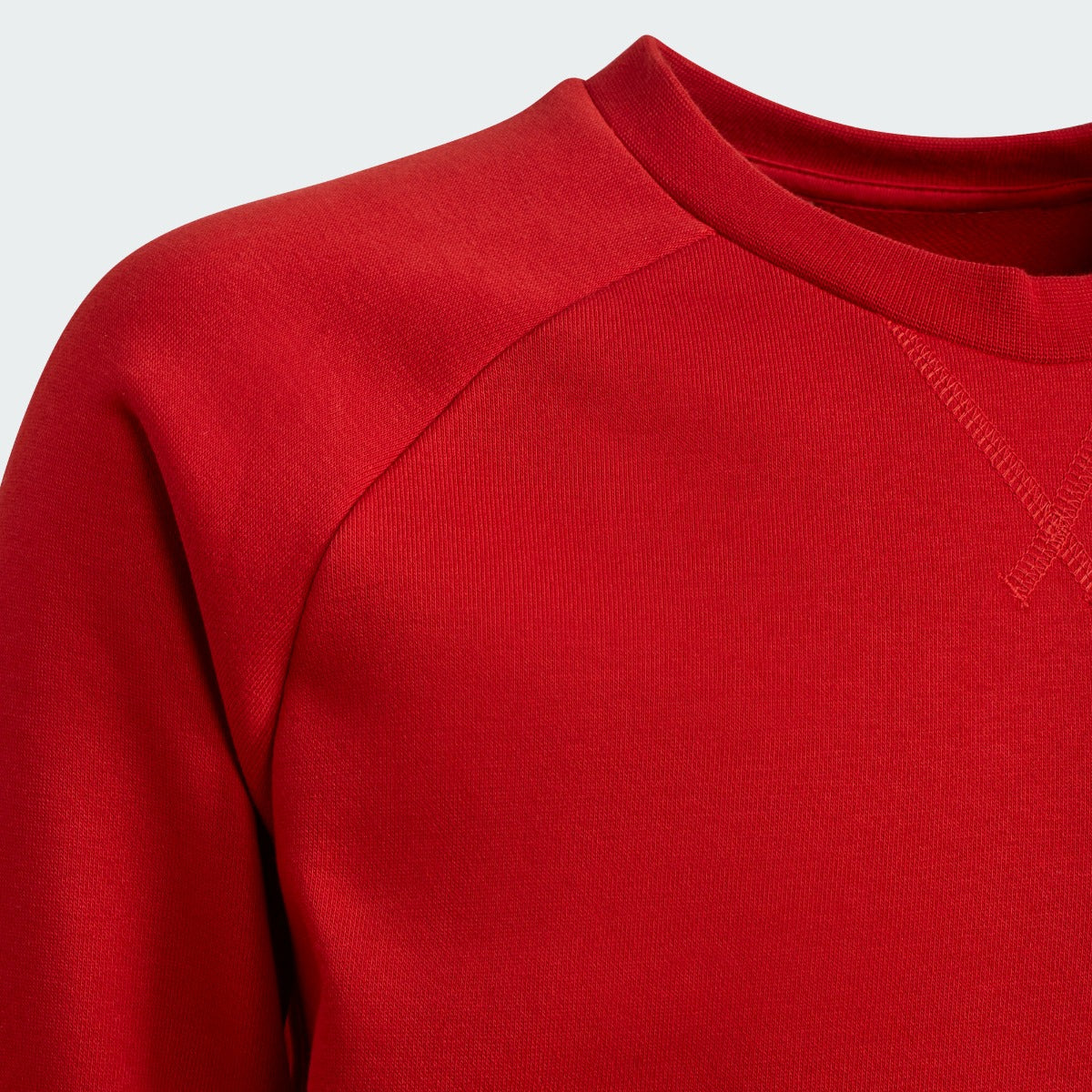 Adidas 2021-22 Bayern Munich Youth Crew Sweatshirt - Red (Detail 1)