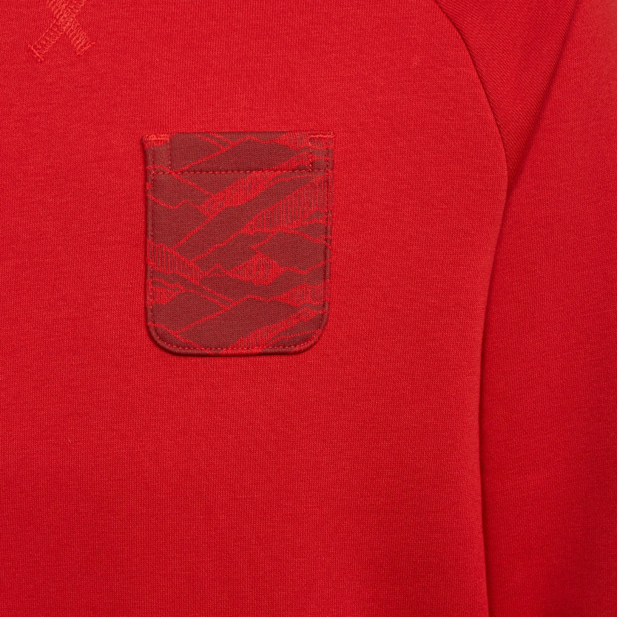 Adidas 2021-22 Bayern Munich Youth Crew Sweatshirt - Red (Detail 2)