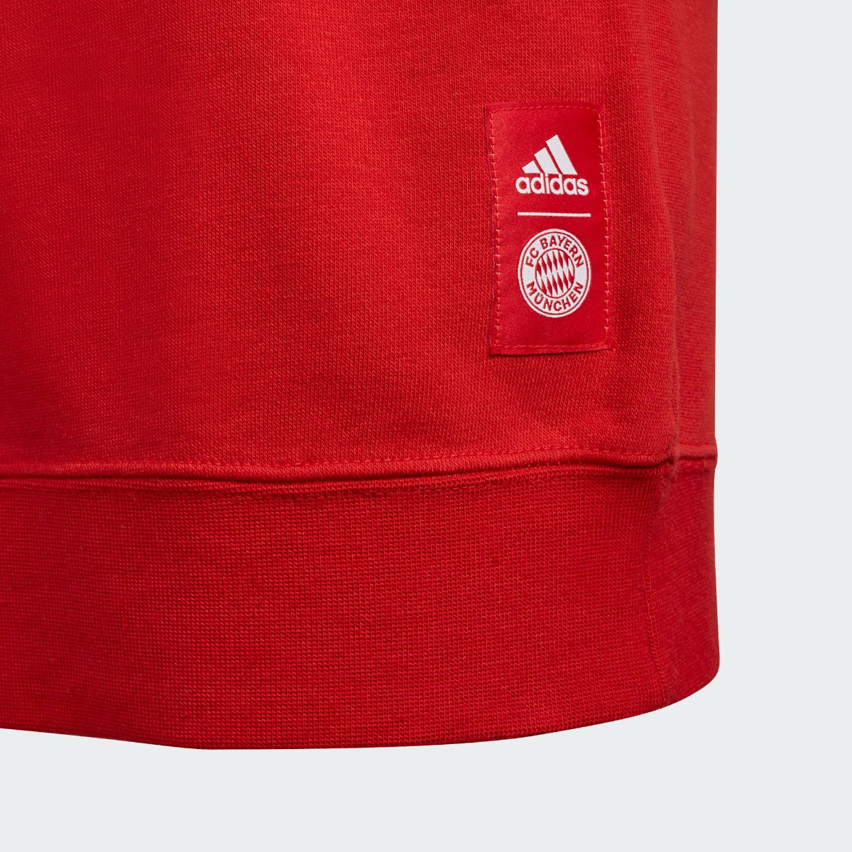 Adidas 2021-22 Bayern Munich Youth Crew Sweatshirt - Red (Detail 3)