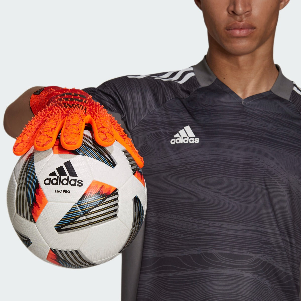Adidas Predator Pro Goalkeeper Gloves - Solar Red-Black (Model - Single)