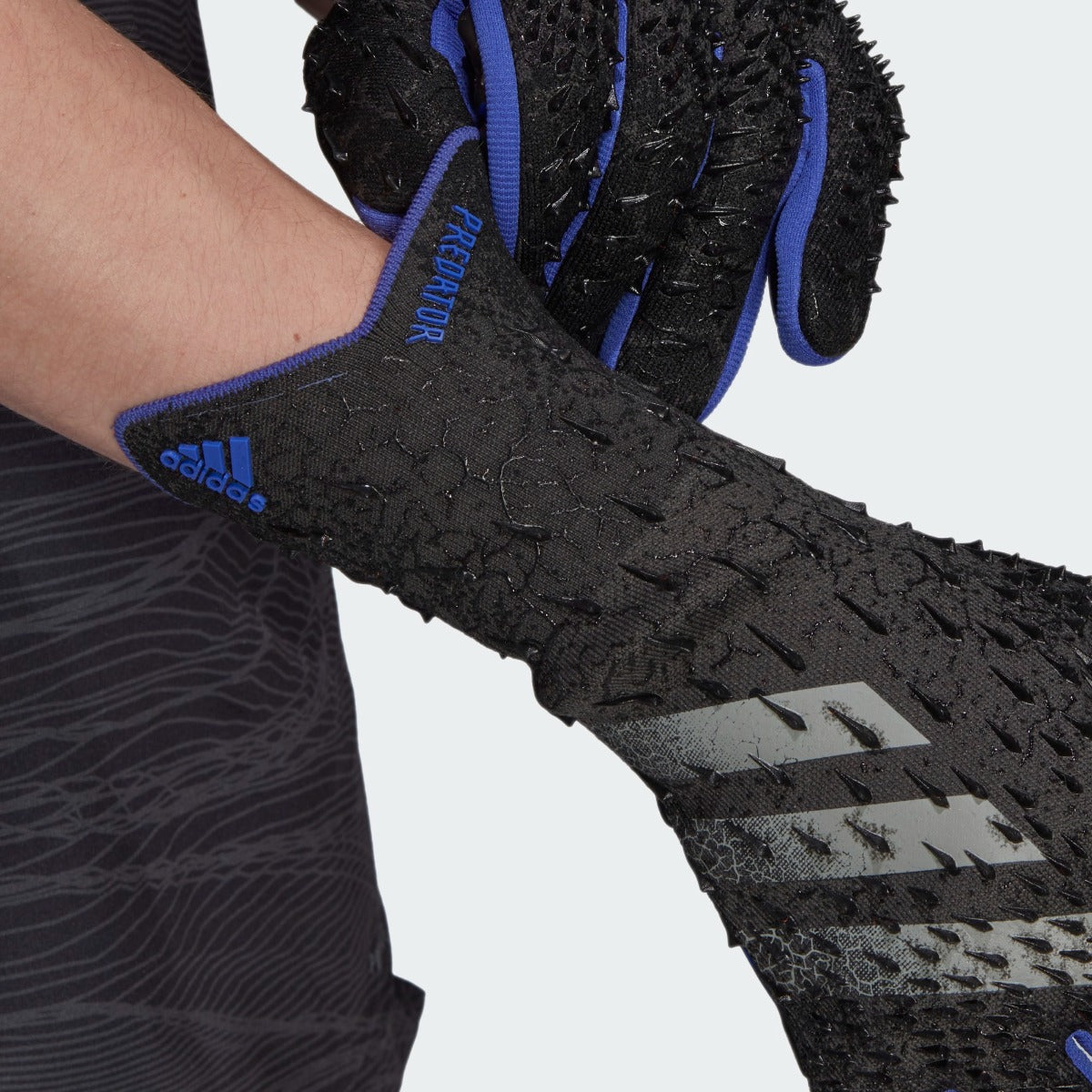 Adidas Predator Pro Negative Cut Goalkeeper Gloves - Black-Sonic Ink (Model 3)