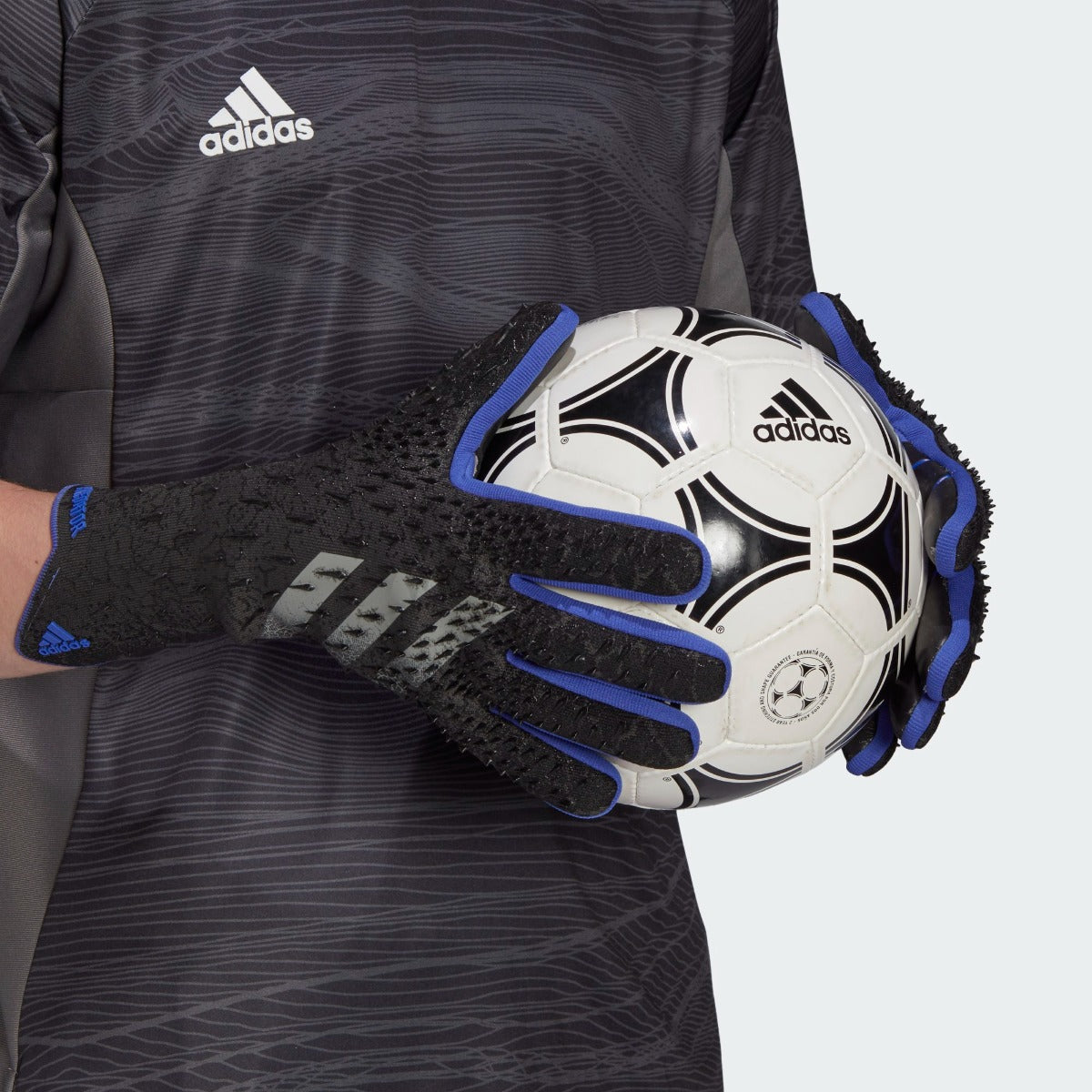Adidas Predator Pro Negative Cut Goalkeeper Gloves - Black-Sonic Ink (Model 2)