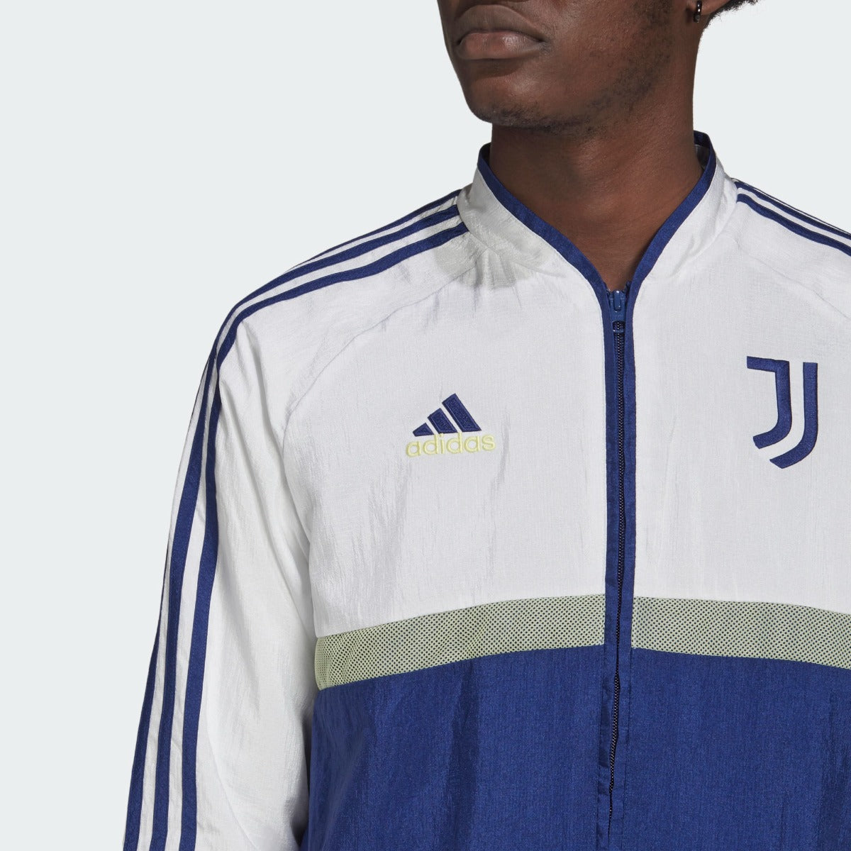 Adidas 2021-22 Juventus Icons Woven Jacket - Victory Blue-White (Detail 1)