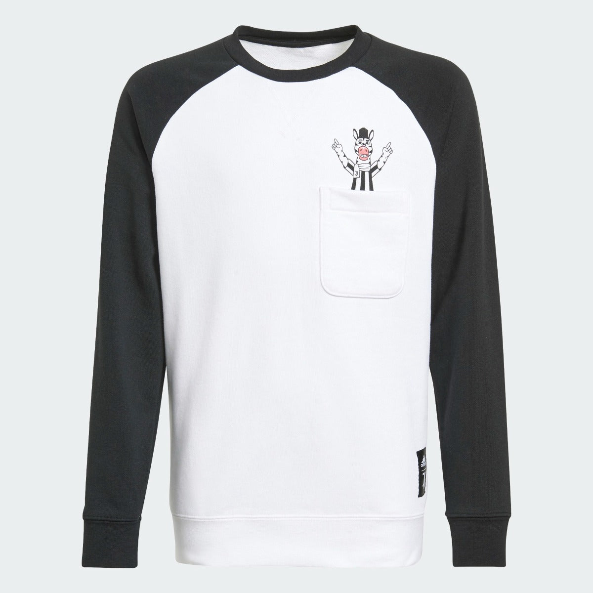 Adidas 2021-22 Juventus Youth Crewneck Sweater - White-Black (Front)
