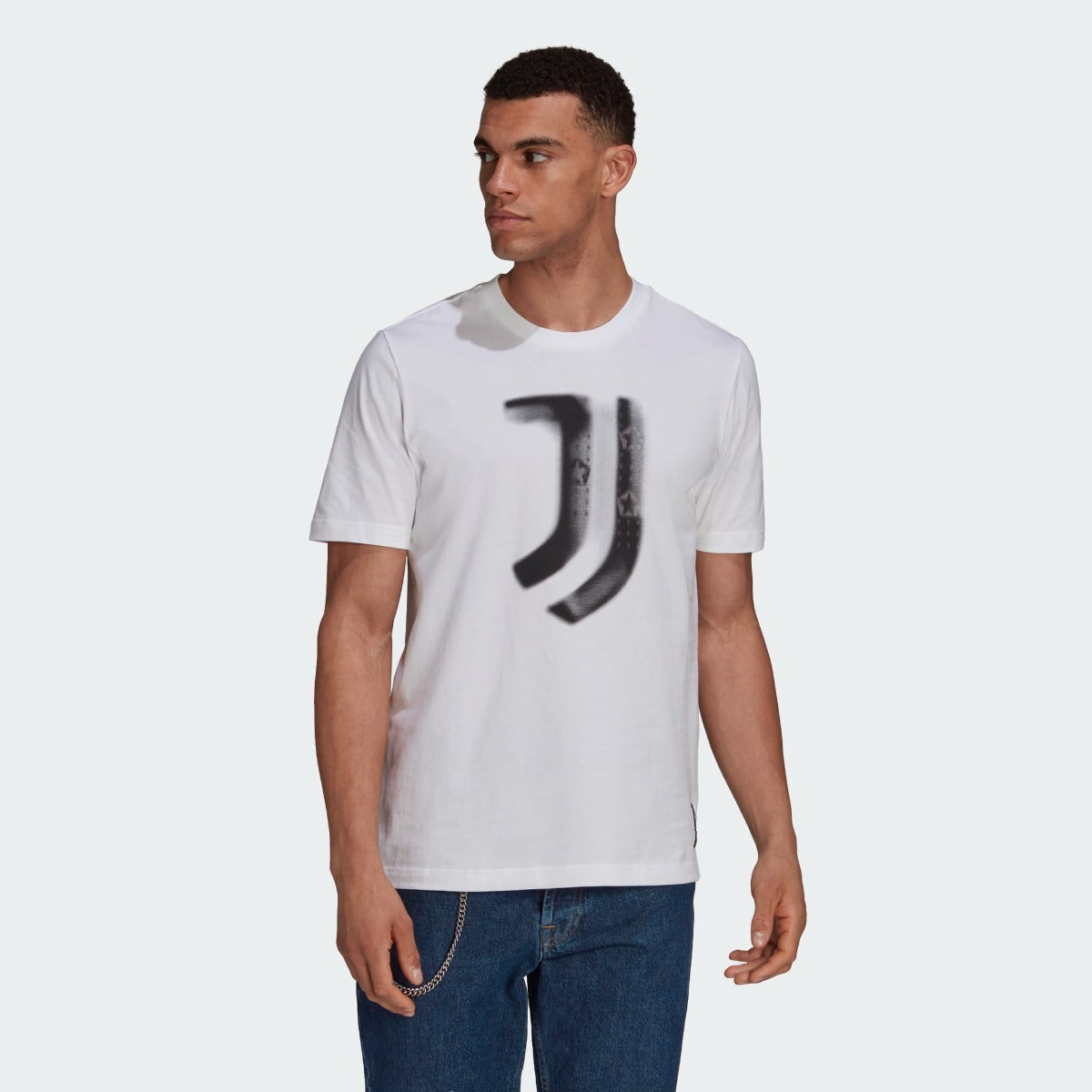 Adidas 2021-22 Juventus Tee - White-Black (Model - Front)