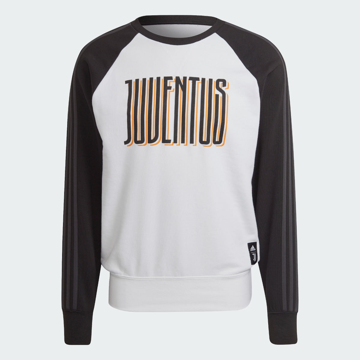 Adidas 2021-22 Juventus Graphic Crewneck Sweater - White-Black-Orange (Front)