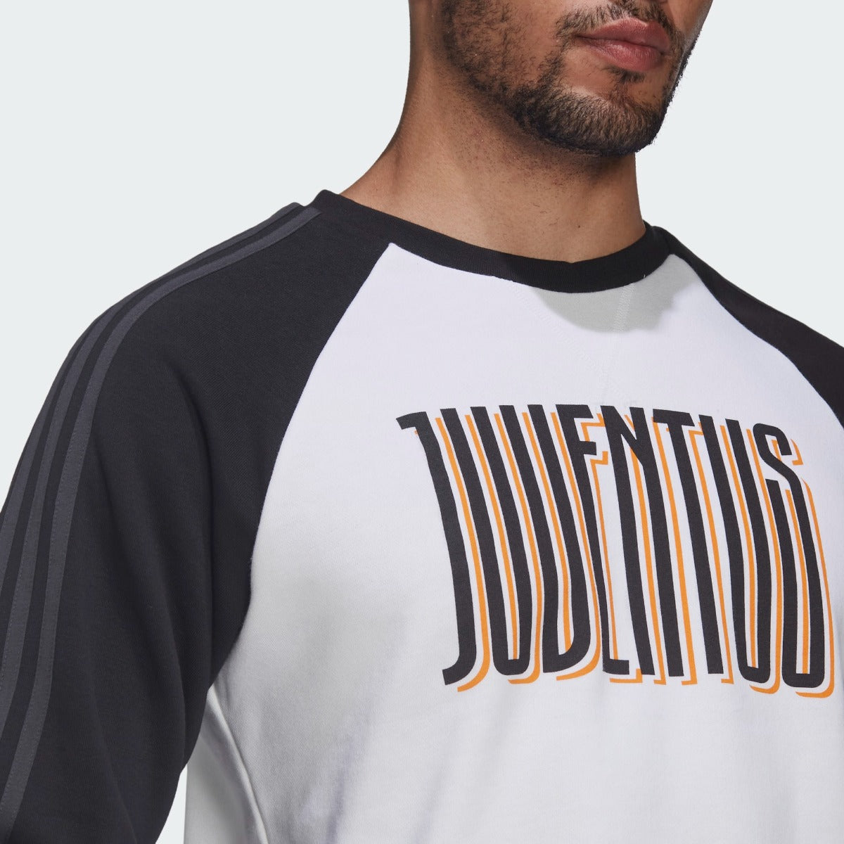 Adidas 2021-22 Juventus Graphic Crewneck Sweater - White-Black-Orange (Detail 1)