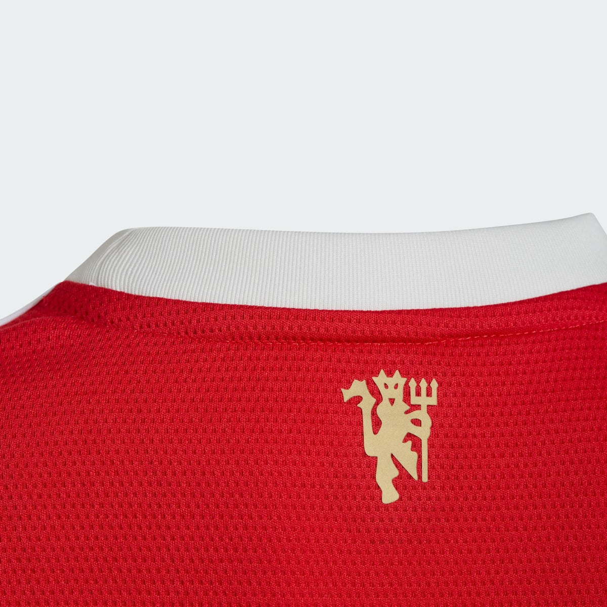 Adidas 2021-22 Manchester United Youth Home Jersey - Red-White (Detail 2)