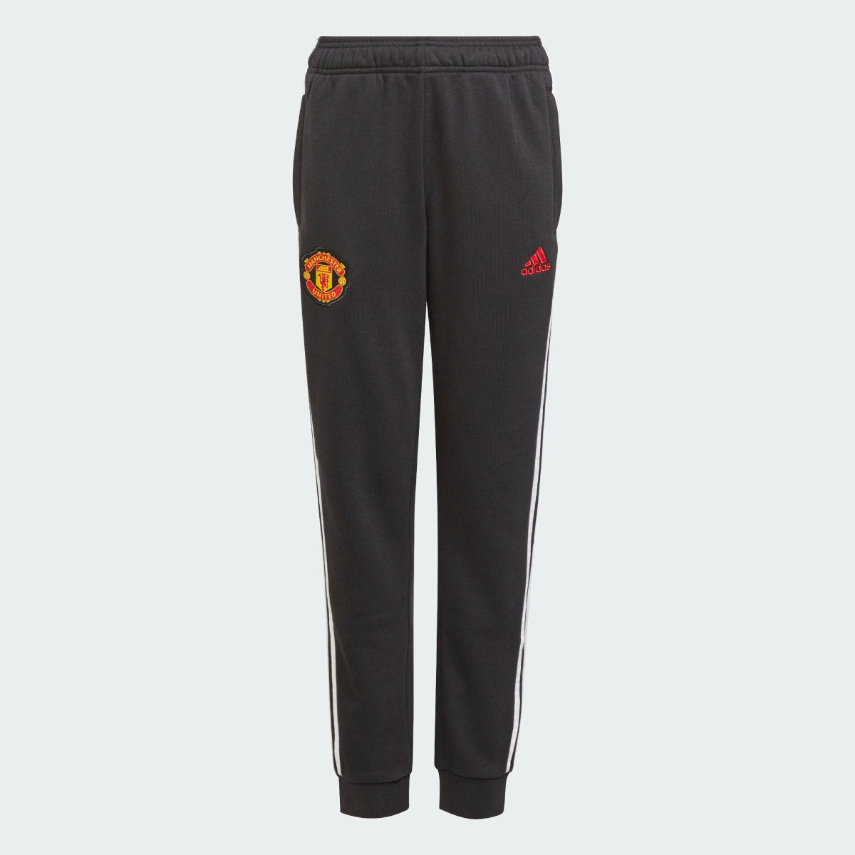 Adidas 2021-22 Manchester United Kids Sweatpants - Black-White (Front)