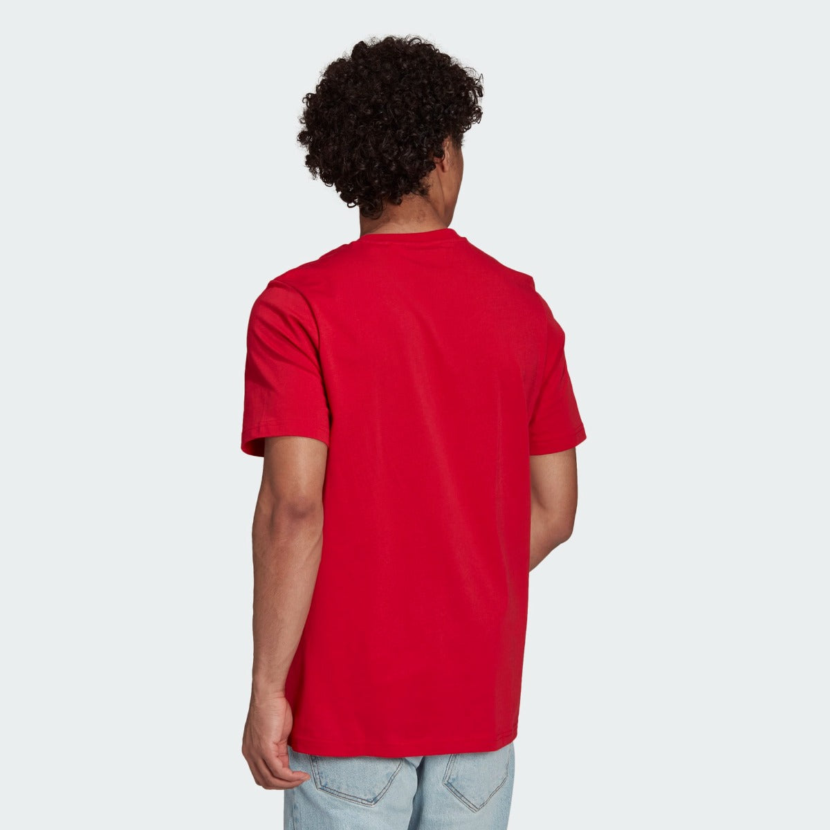 Adidas 2021-22 Manchester United Street Tee - Red (Model - Back)