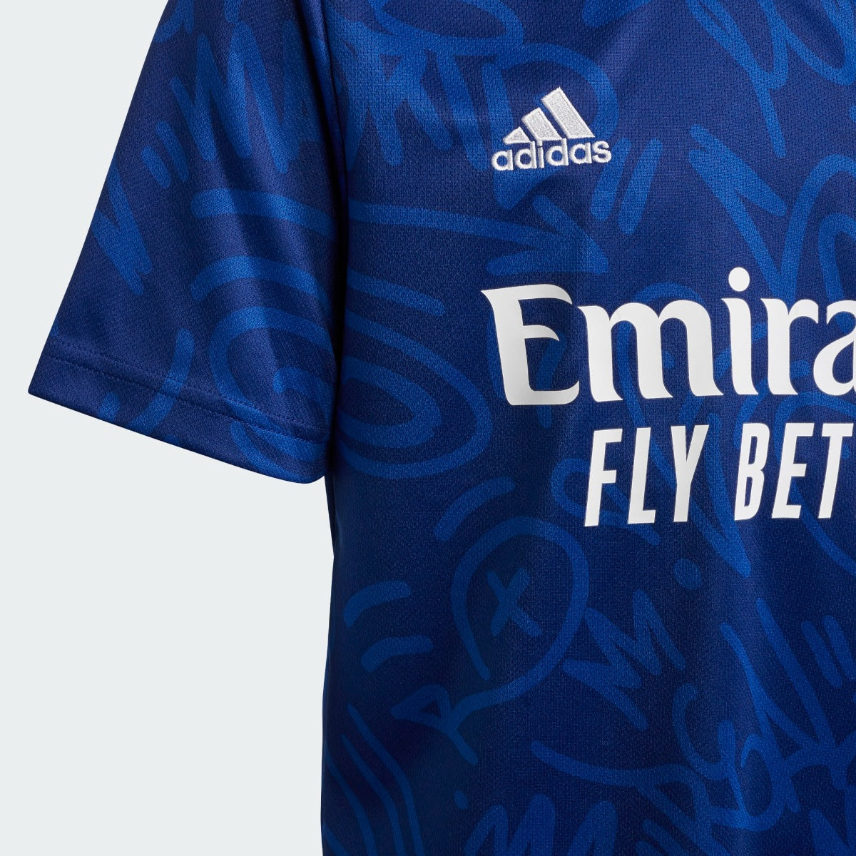 Adidas 2021-22 Real Madrid Youth Away Jersey - Victory Blue (Detail 2)