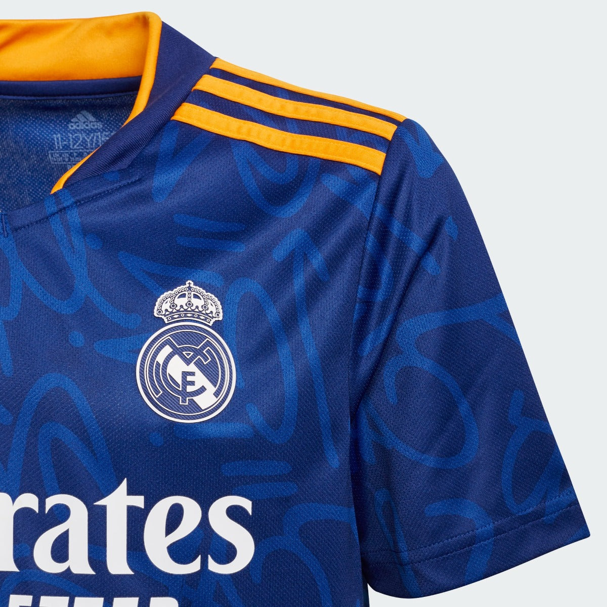 Adidas 2021-22 Real Madrid Youth Away Jersey - Victory Blue (Detail 1)