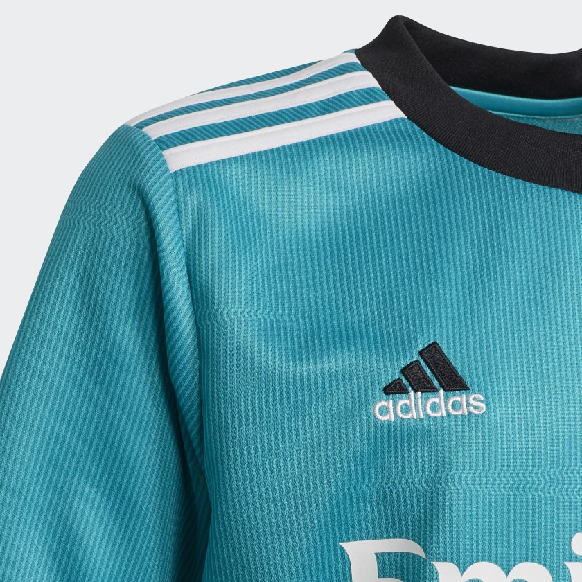 Adidas 2021-22 Real Madrid Youth Third Jersey - Hi Res Aqua (Detail 2)