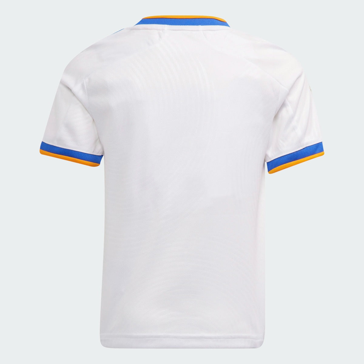 Adidas 2021-22 Real Madrid Home MINI Kit - White-Blue-Orange (Jersey - Back)