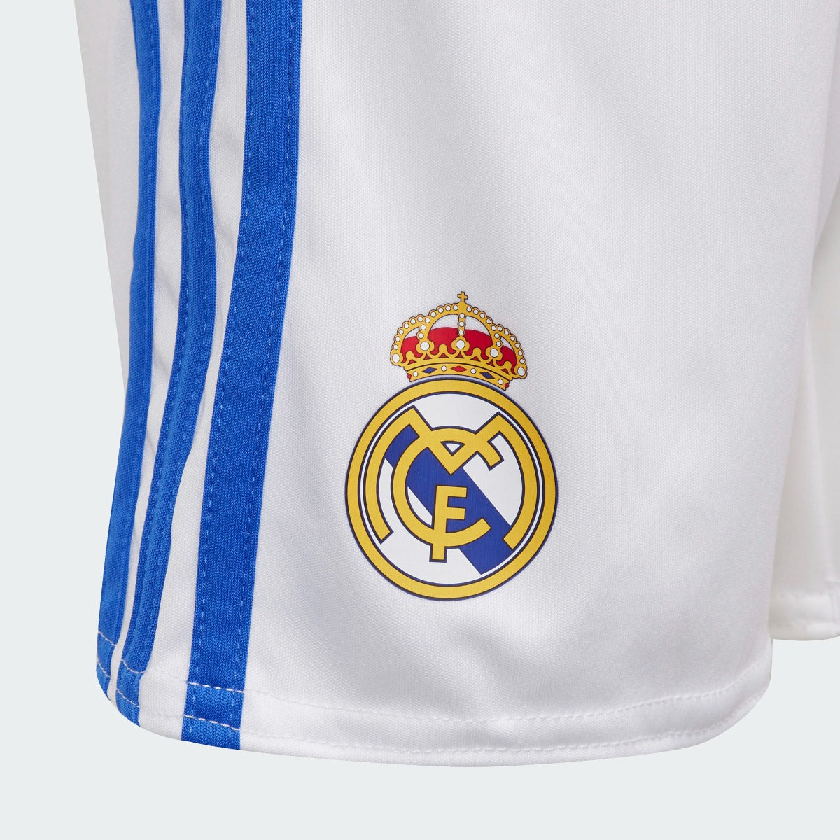 Adidas 2021-22 Real Madrid Home MINI Kit - White-Blue-Orange (Detail 3)
