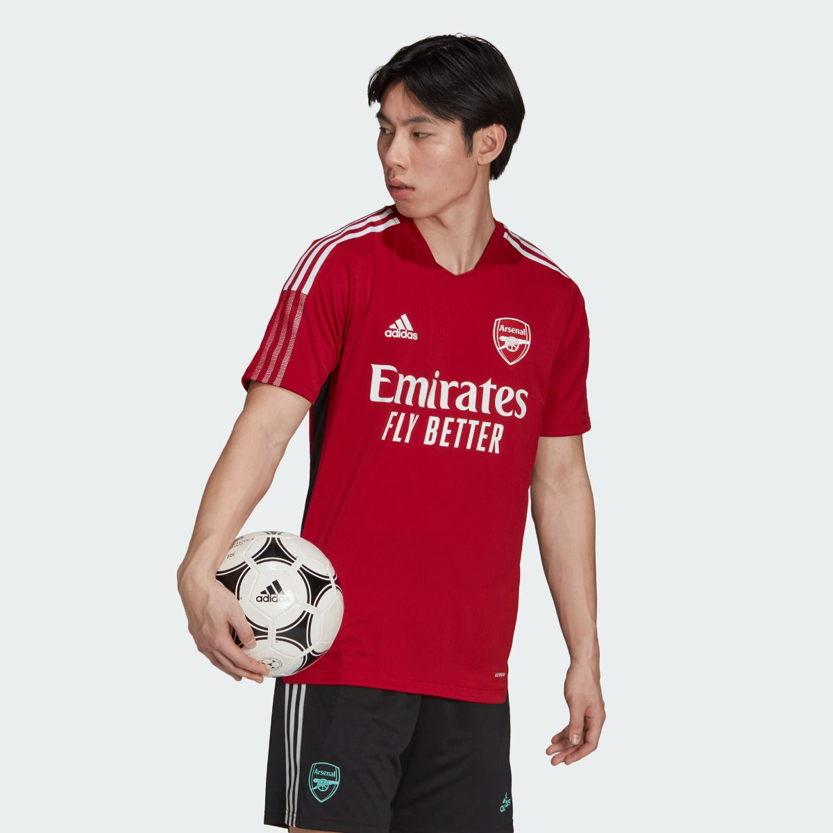 Adidas 2021-22 Arsenal Training Jersey - Active Maroon (Model - Front)