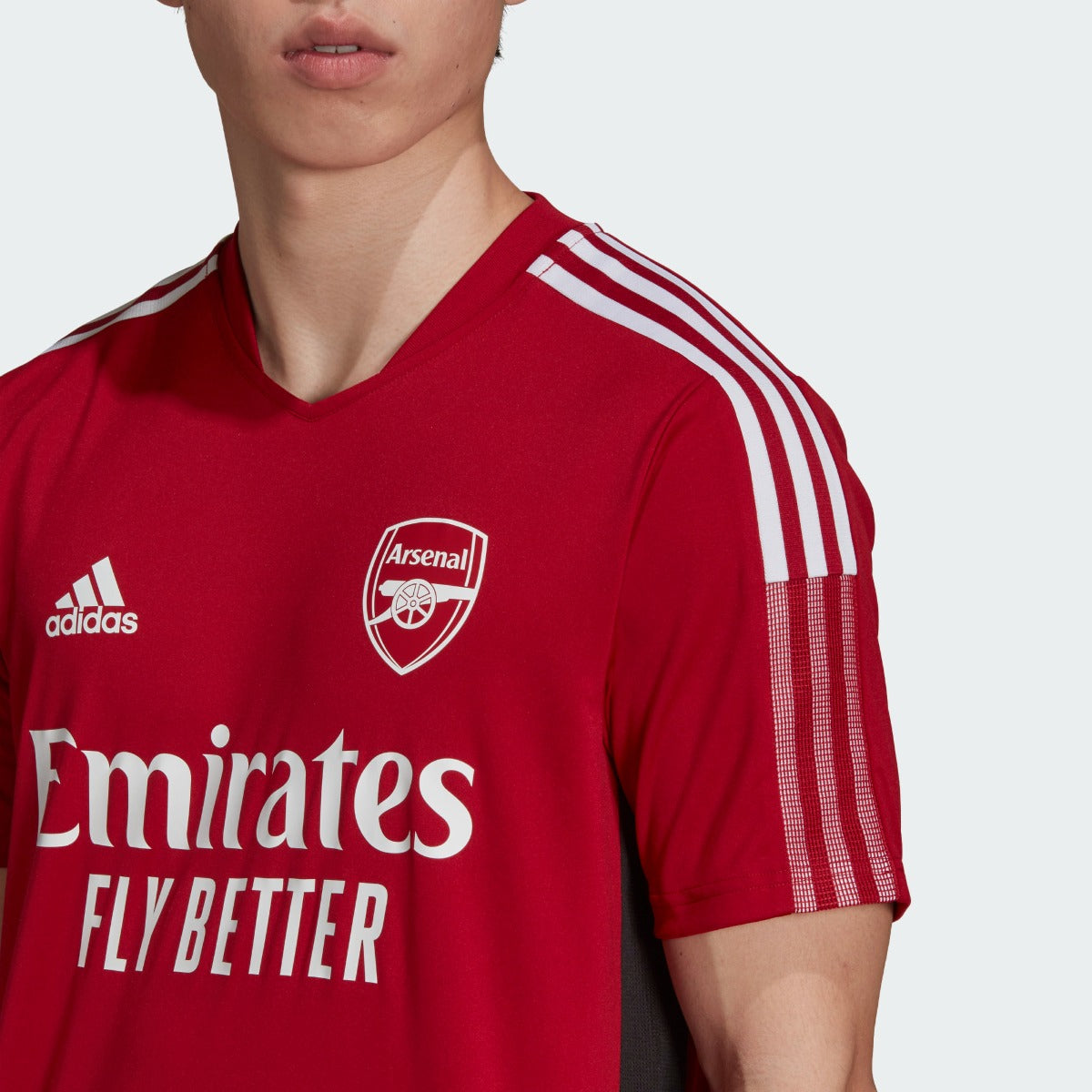 Adidas 2021-22 Arsenal Training Jersey - Active Maroon (Detail 1)
