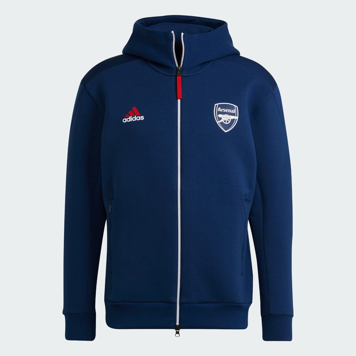 Adidas 2021-22 Arsenal Z.N.E Anthem Jacket - Mystery Blue-Scarlet (Front)