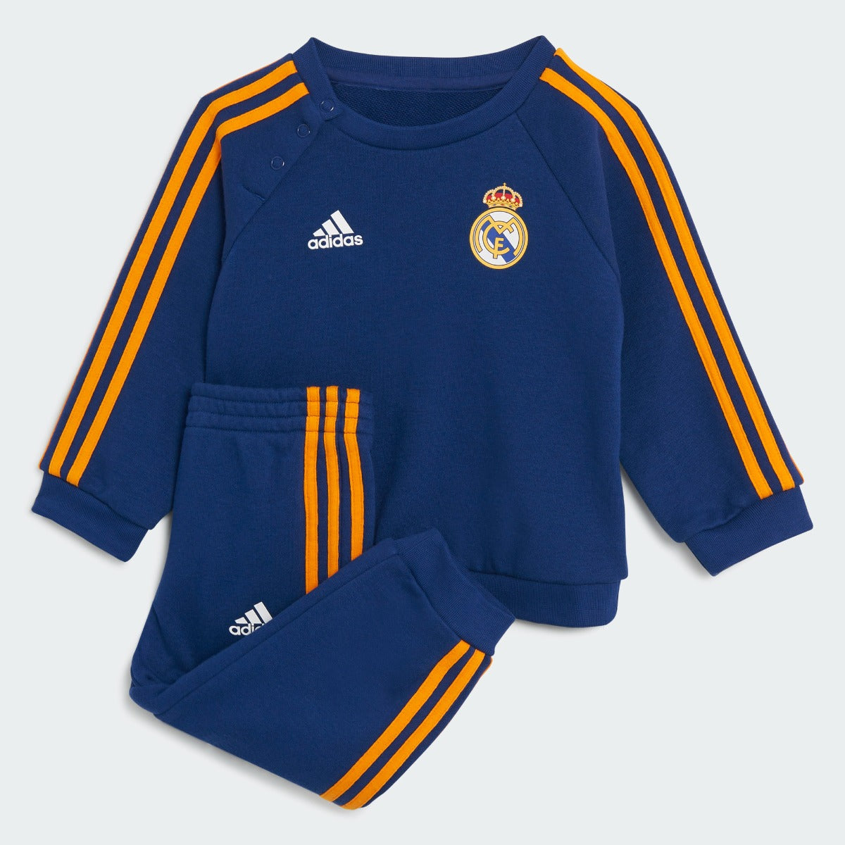 Adidas 2021-22 Real Madrid 3 Stripes Baby Jogger - Victory Blue (Set)