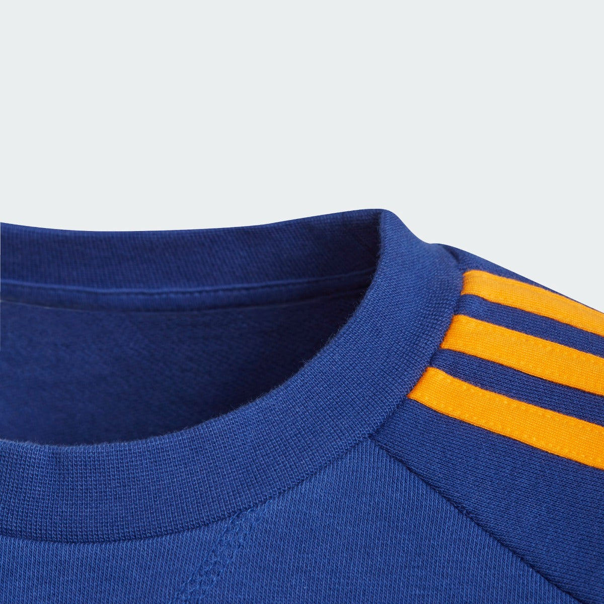 Adidas 2021-22 Real Madrid Youth Crew Sweatshirt - Navy-Orange (Detail 1)