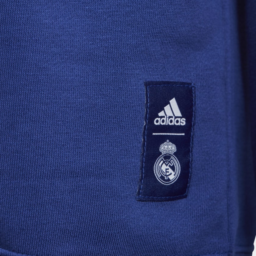 Adidas 2021-22 Real Madrid Youth Crew Sweatshirt - Navy-Orange (Detail 3)