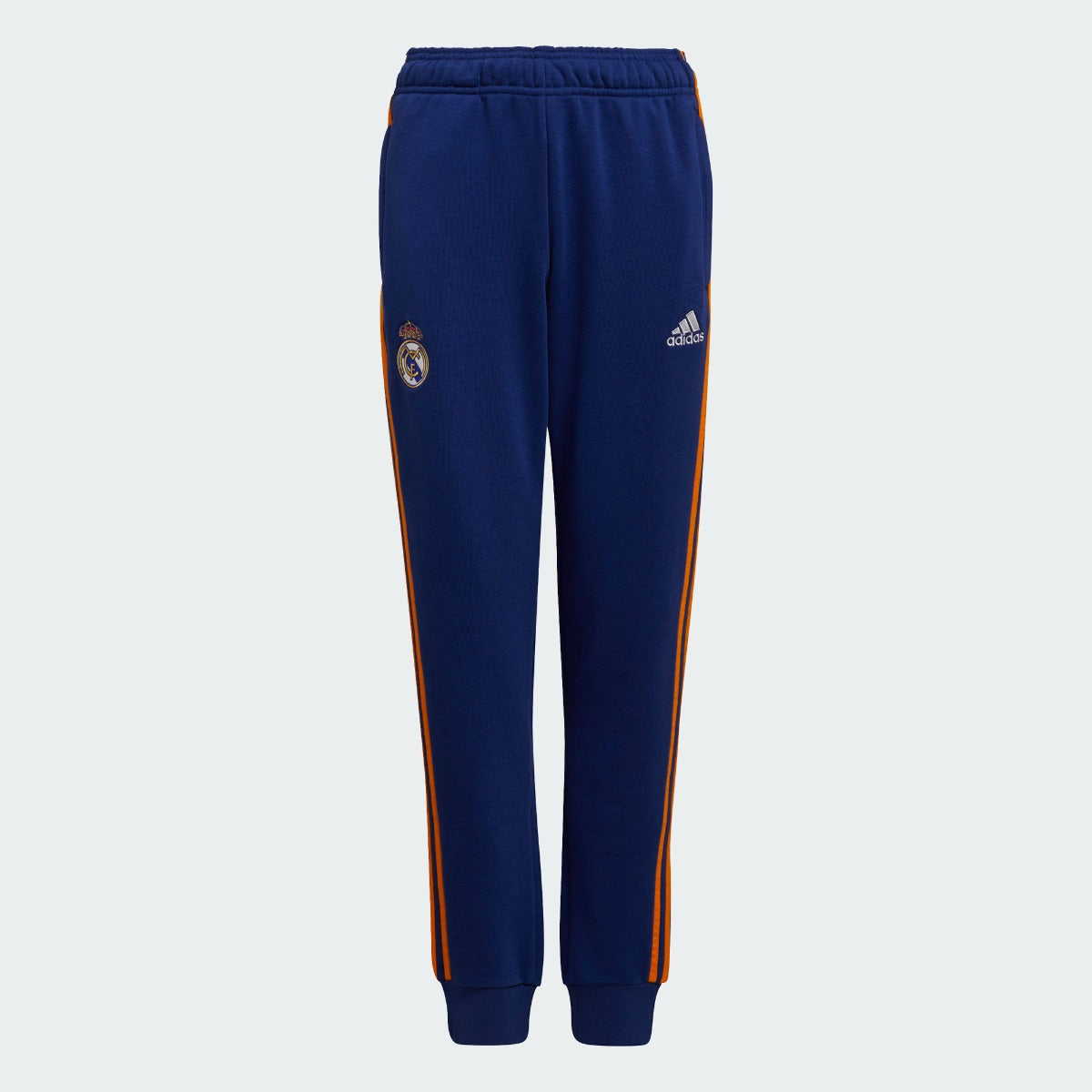 Adidas 2021-22 Real Madrid Youth Sweatpants - Navy-Orange (Front)