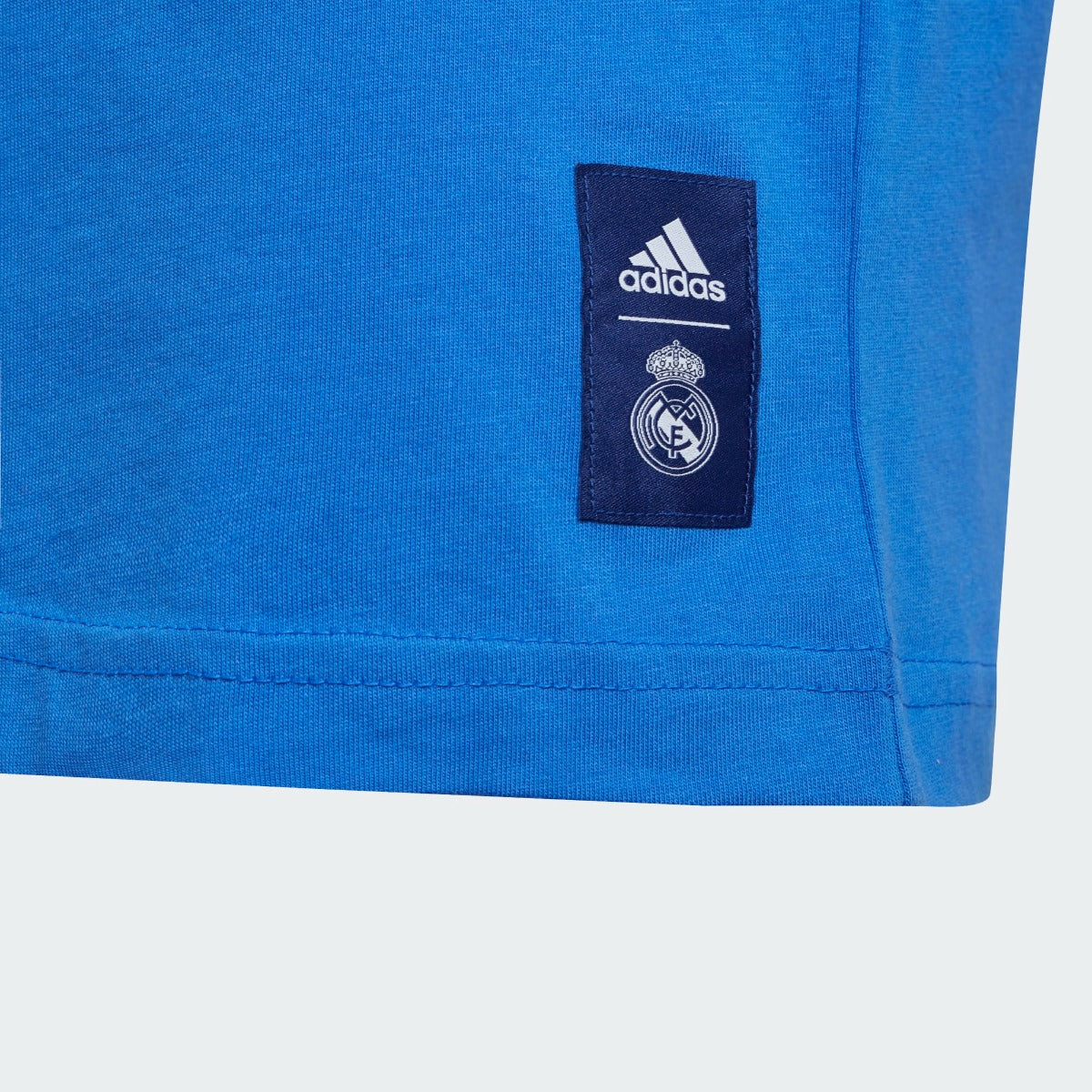 Adidas 2021-22 Real Madrid Youth Tee - Hi Res Blue (Detail 3)