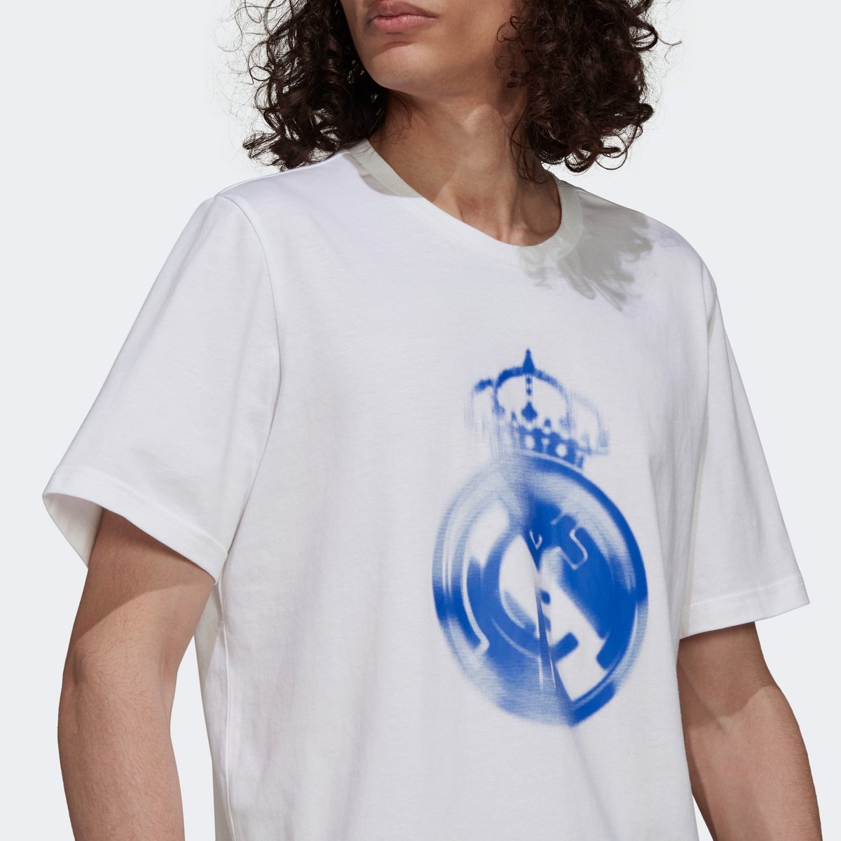 Adidas 2021-22 Real Madrid Tee - White-Blue (Detail 1)