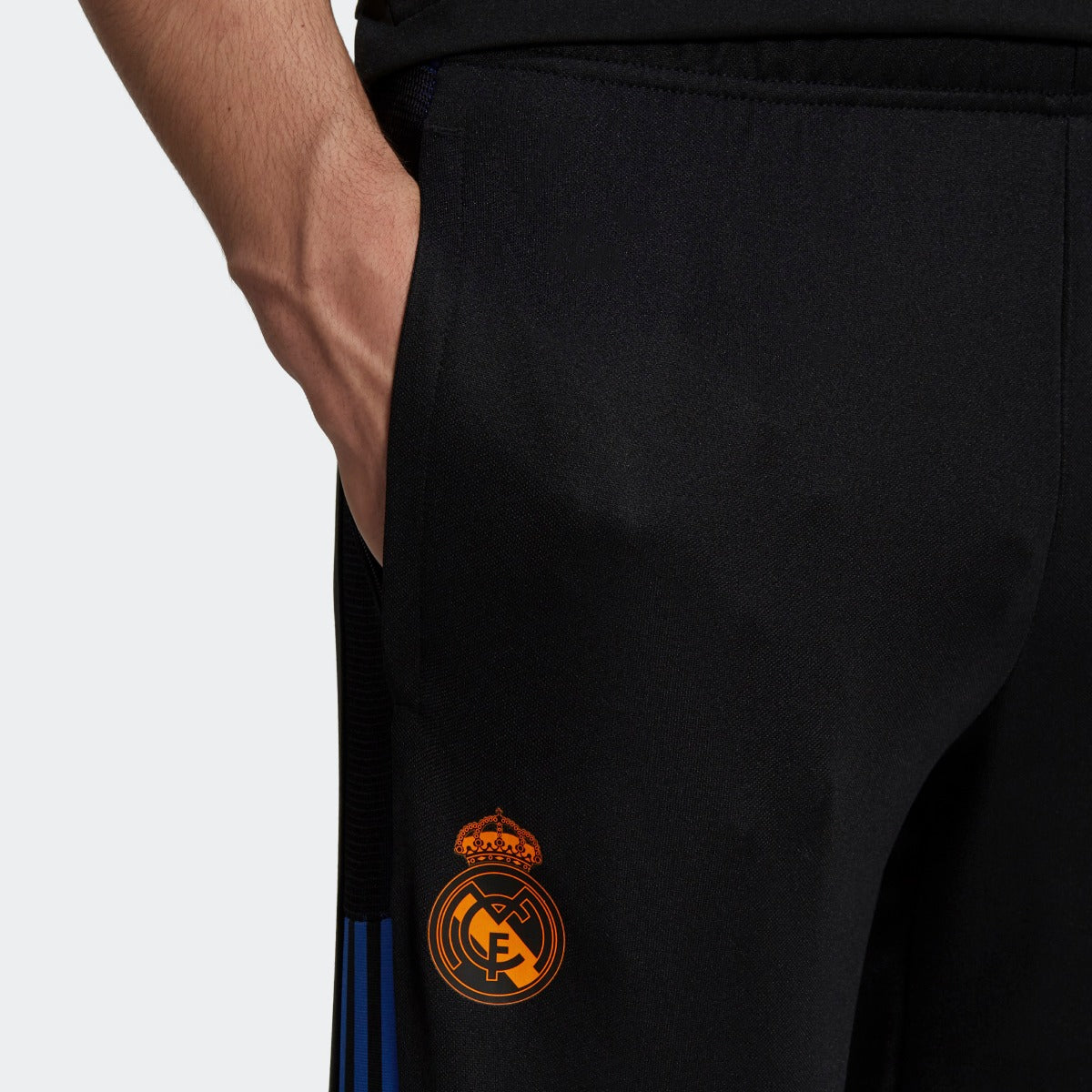 Adidas 2021-22 Real Madrid Training Pants - Black-Blue (Detail 1)