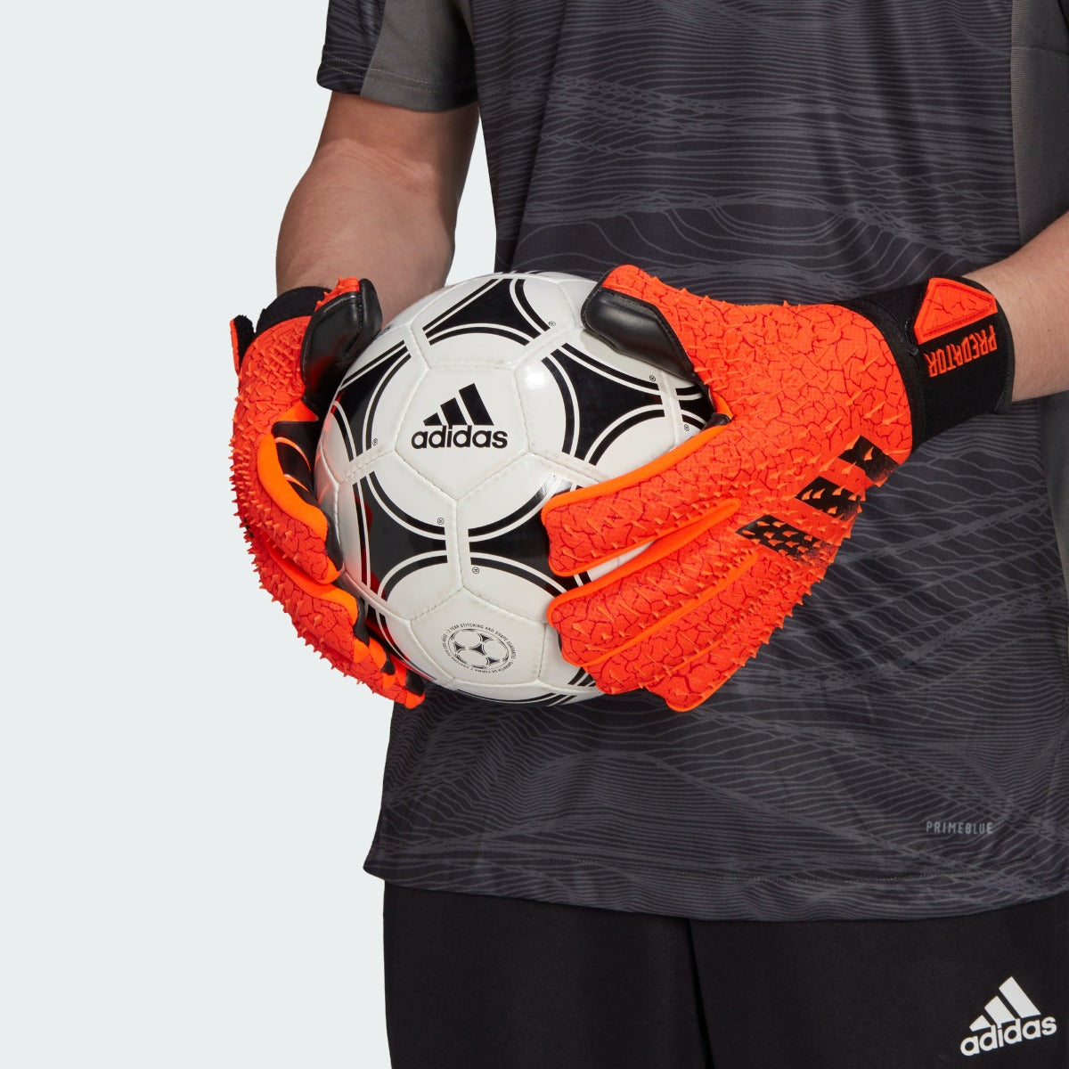 Adidas Predator Pro Ultimate Goalkeeper Gloves - Solar Red-Black (Model - Pair)