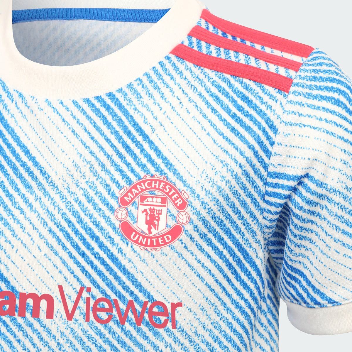 Adidas 2021-22 Manchester United Away MINI Kit - White-Glow Blue (Detail 2)