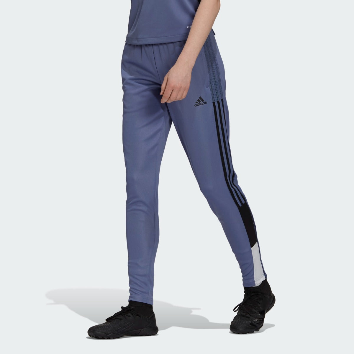 Adidas Women Tiro Track Pants BL - Orbit Violet (Model - Front)
