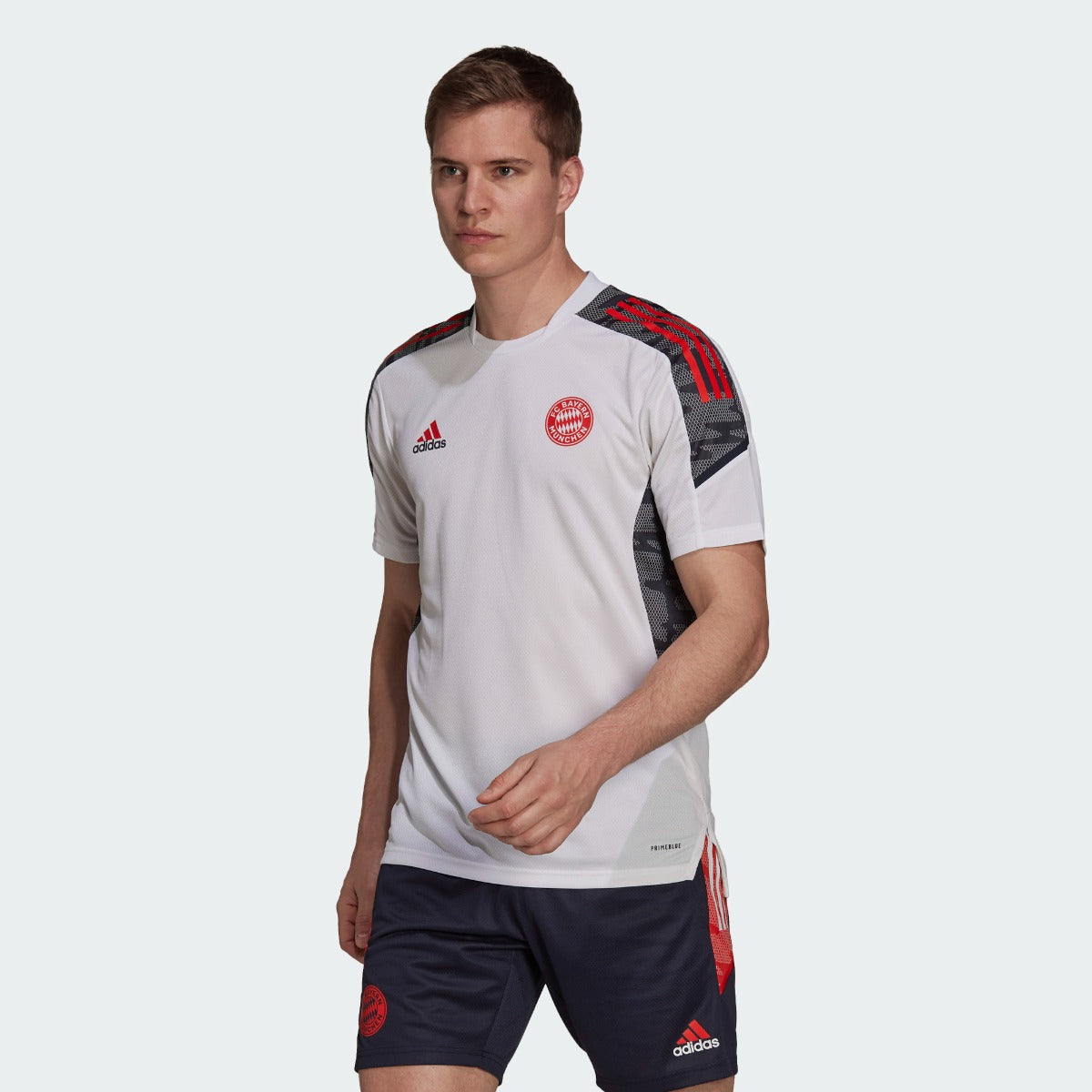 Adidas 2021-22 Bayern Munich Euro Training Jersey - White (Model - Front)