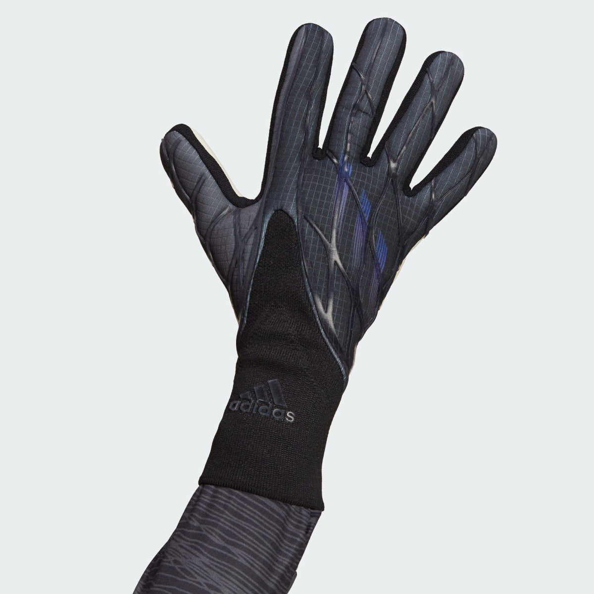Adidas X Pro Goalkeeper Gloves - Black-Grey-Blue (Single - Outer)