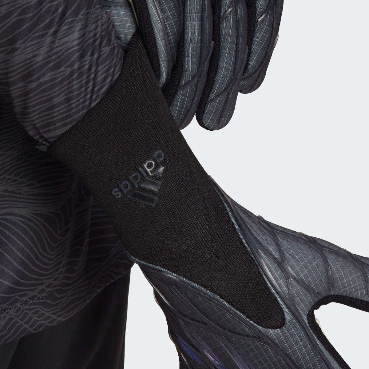 Adidas X Pro Goalkeeper Gloves - Black-Grey-Blue (Model 3)
