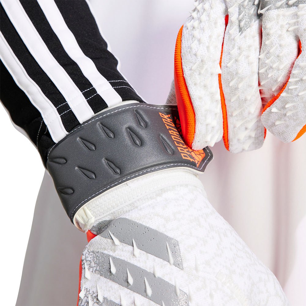 Adidas Predator League Goalkeeper Gloves - White-Grey-Orange (Detail 1)