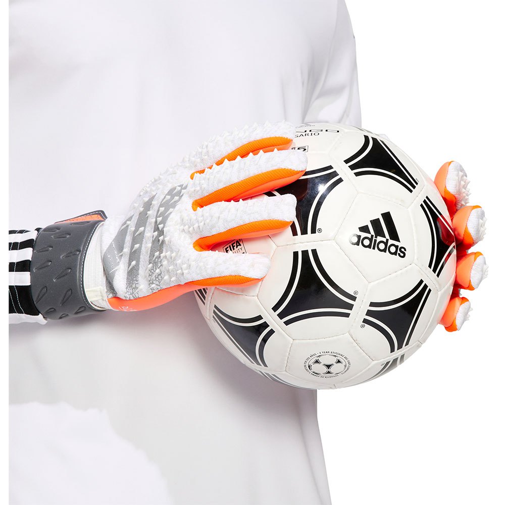 Adidas Predator League Goalkeeper Gloves - White-Grey-Orange (Model 2)